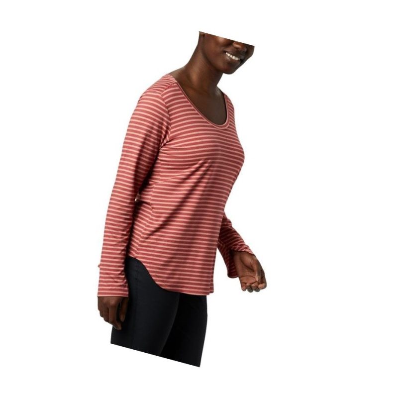 Columbia Firwood Camp Long Sleeve Sweatshirt Kadın Kırmızı | 97612-UTBE