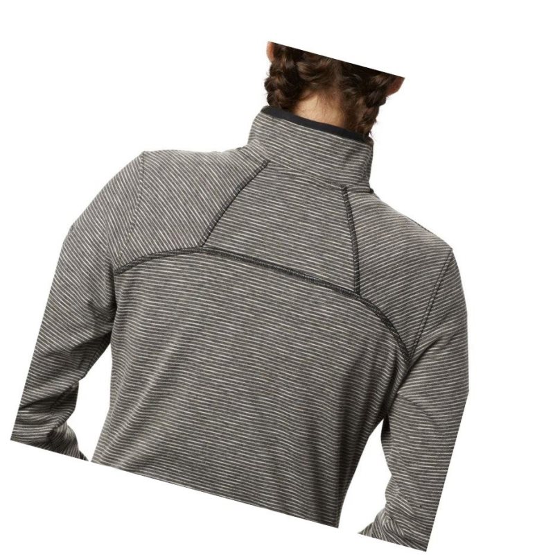 Columbia Firwood Camp Striped Full Zip Fleece Mont Kadın Siyah | 81746-WDYL