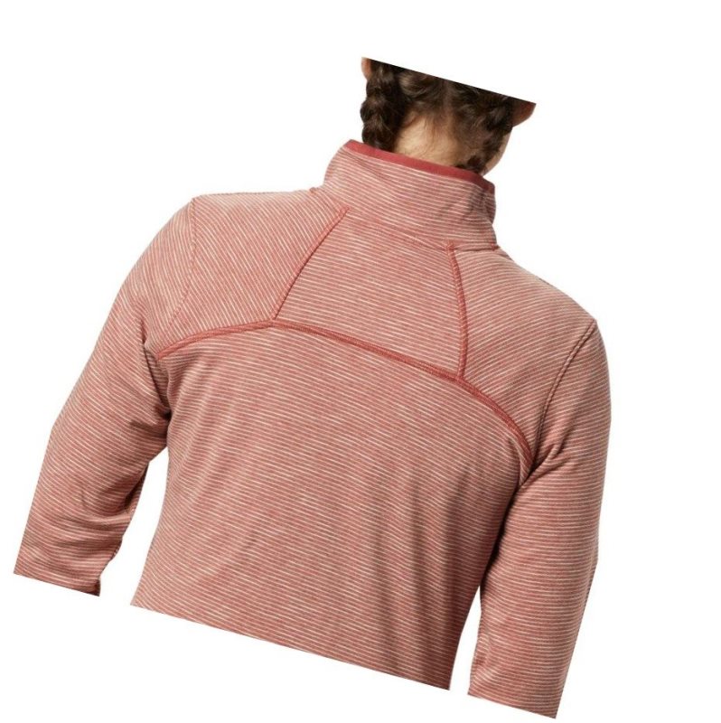 Columbia Firwood Camp Striped Full Zip Fleece Mont Kadın Kırmızı | 45807-CAER