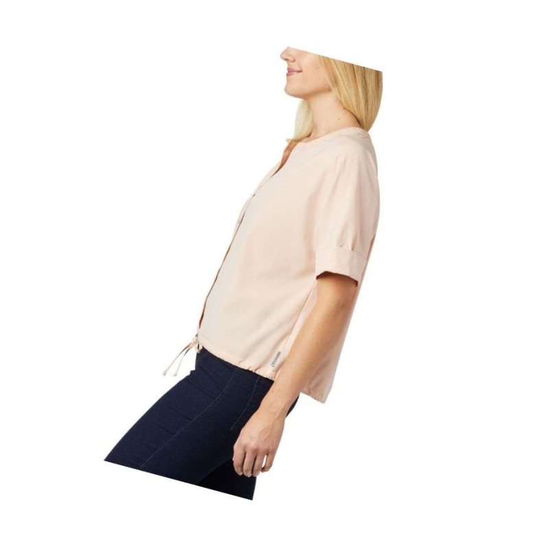 Columbia Firwood Crossing Short Sleeve Gömlek Kadın Pembe | 72685-WVNU