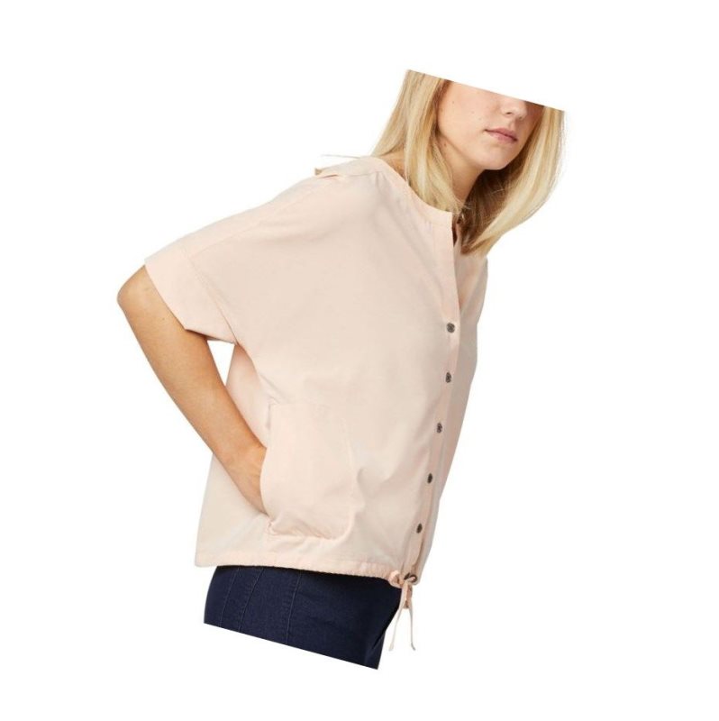 Columbia Firwood Crossing Short Sleeve Gömlek Kadın Pembe | 72685-WVNU