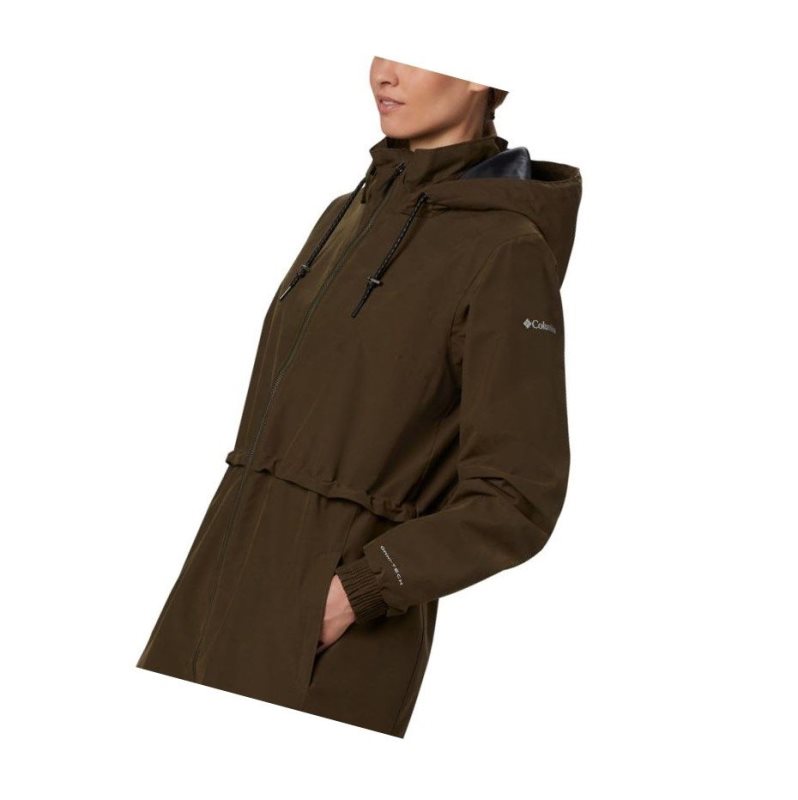 Columbia Firwood Long Mont Kadın Zeytin Yeşili | 09254-DKPH