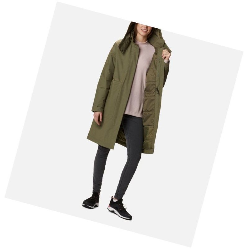 Columbia Firwood Parka Mont Kadın Gri Yeşil | 74950-BXTY