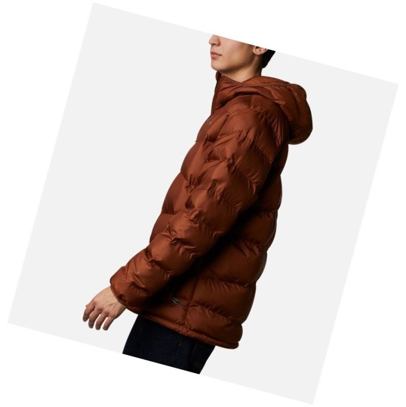 Columbia Fivemile Butte Hooded Mont Erkek Kahverengi | 91048-BDHC