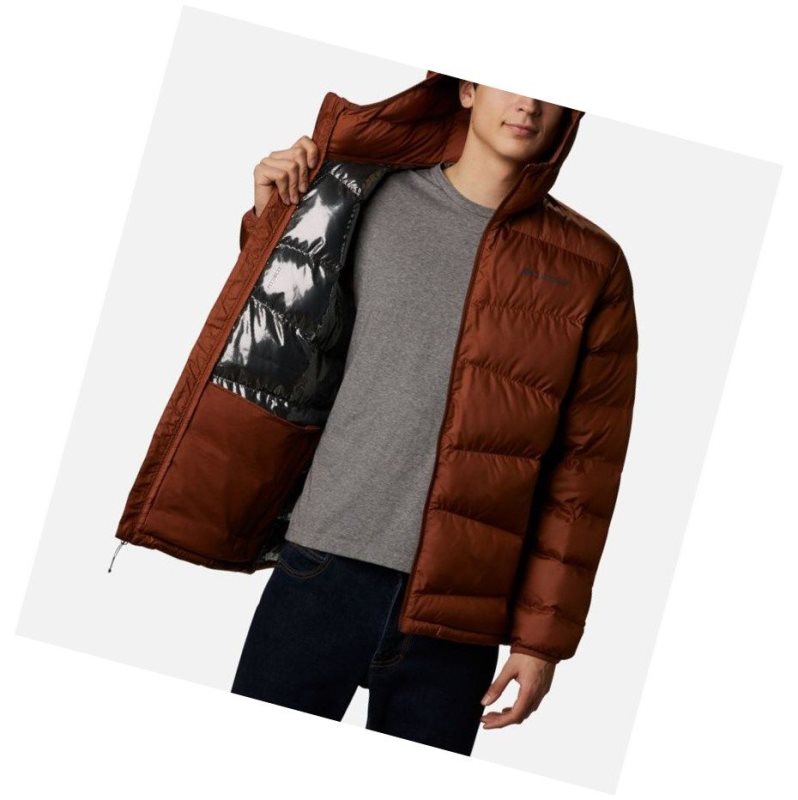 Columbia Fivemile Butte Hooded Mont Erkek Kahverengi | 91048-BDHC