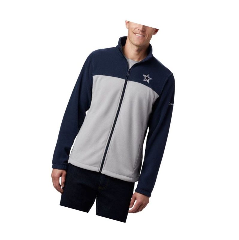 Columbia Flanker III Full Zip Fleece - Dallas Cowboys Mont Erkek Lacivert Gri | 07182-KTME