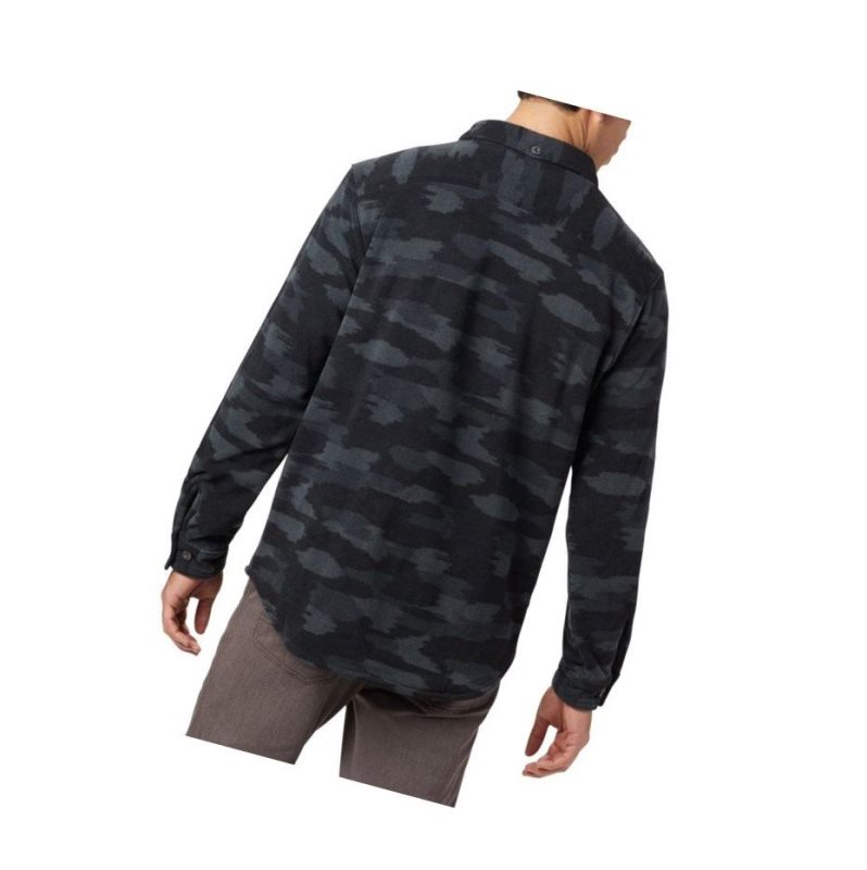 Columbia Flare Gun Fleece Over Gömlek Erkek Siyah Camo | 15804-XDNK