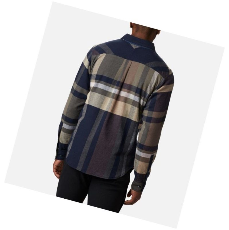 Columbia Flare Gun Stretch Flannel Gömlek Erkek Lacivert | 94237-GOUL