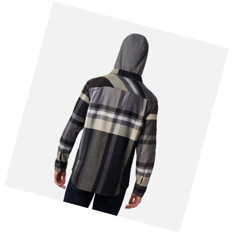 Columbia Flare Gun Stretch Flannel Gömlek Erkek Siyah Kahverengi | 24839-PUIQ