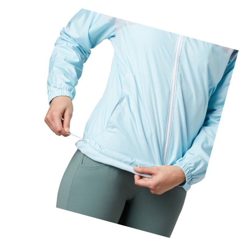 Columbia Flash Forward Lined Windbreaker Mont Kadın Mavi Gri | 16587-WCJU