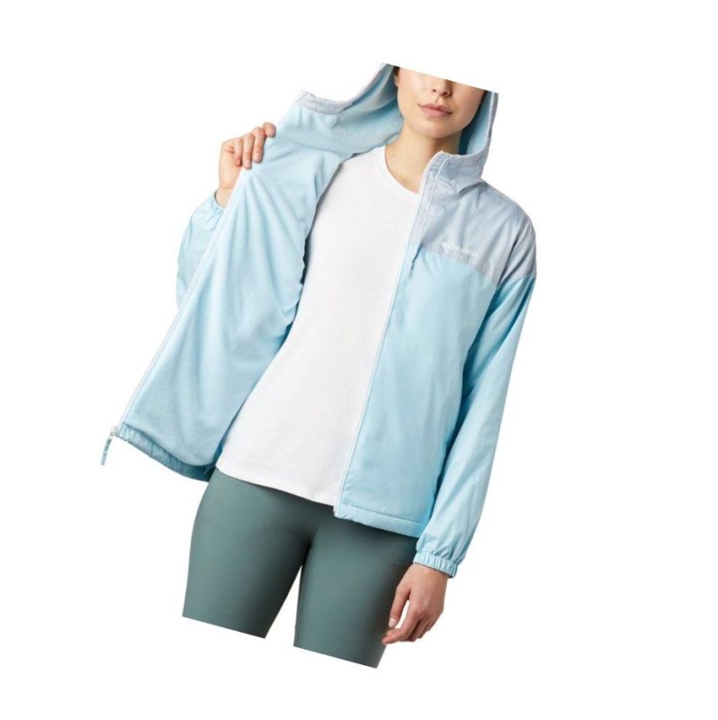 Columbia Flash Forward Lined Windbreaker Mont Kadın Mavi Gri | 16587-WCJU