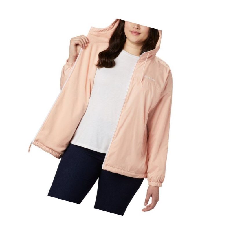 Columbia Flash Forward Lined Windbreaker Plus Size Mont Kadın Pembe | 14692-PYWV
