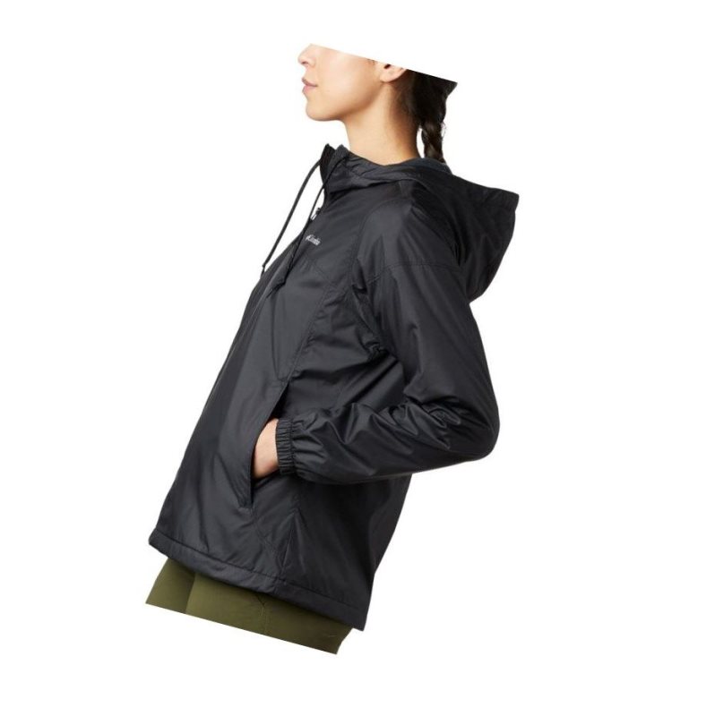Columbia Flash Forward Lined Windbreaker Mont Kadın Siyah | 09427-DIUJ