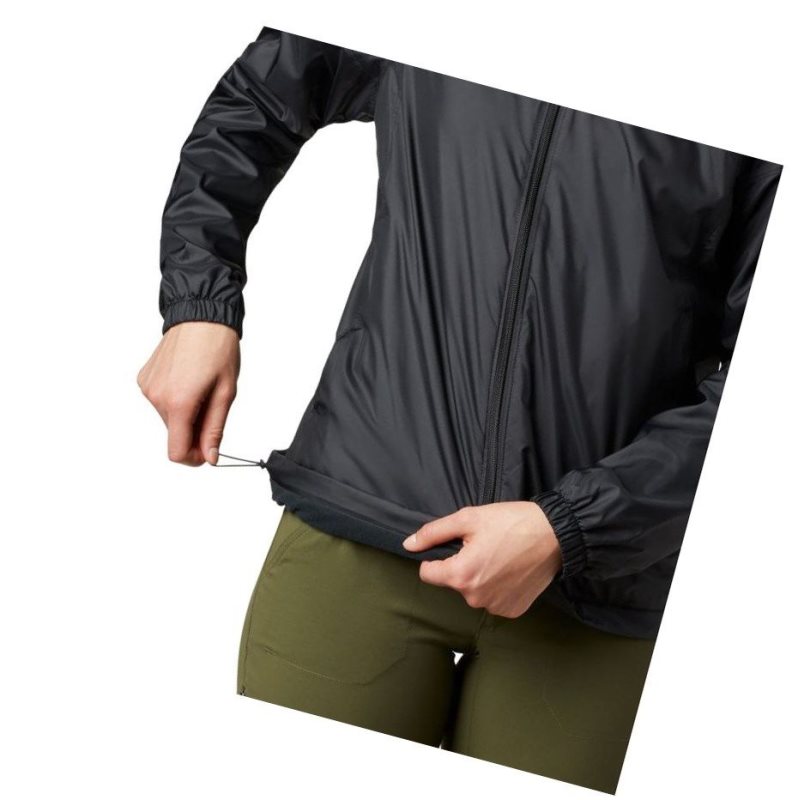 Columbia Flash Forward Lined Windbreaker Mont Kadın Siyah | 09427-DIUJ