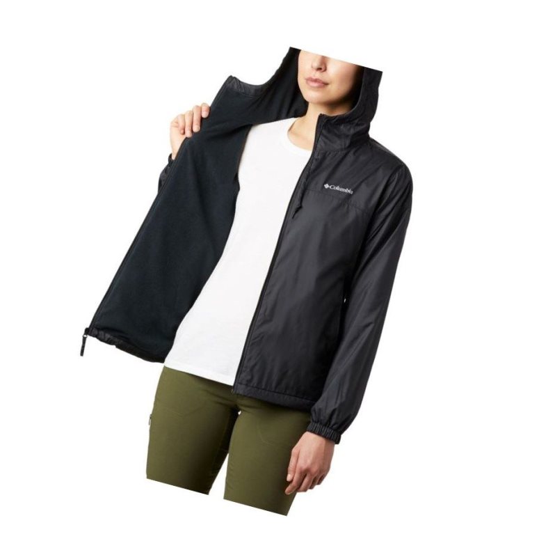 Columbia Flash Forward Lined Windbreaker Mont Kadın Siyah | 09427-DIUJ