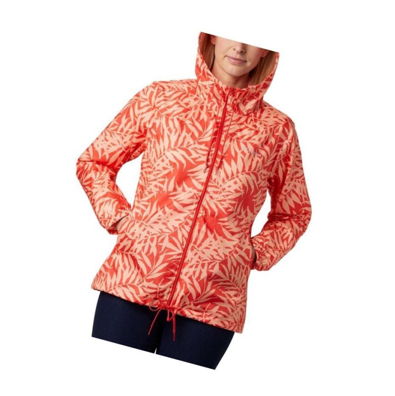 Columbia Flash Forward Printed Windbreaker Mont Kadın Turuncu | 78390-CIEL