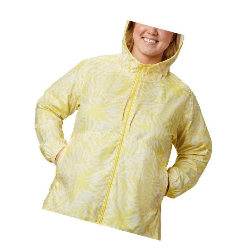 Columbia Flash Forward Printed Windbreaker Plus Size Mont Kadın Sarı | 72148-PXHK
