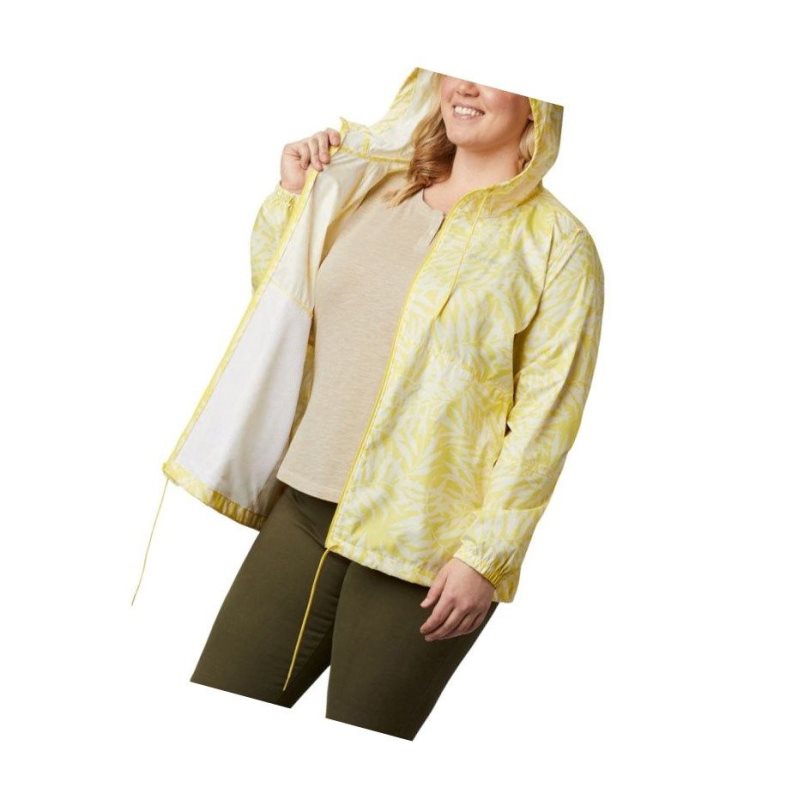Columbia Flash Forward Printed Windbreaker Plus Size Mont Kadın Sarı | 72148-PXHK
