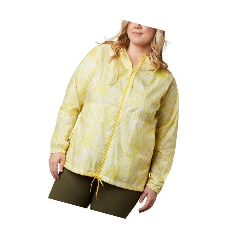 Columbia Flash Forward Printed Windbreaker Plus Size Mont Kadın Sarı | 72148-PXHK