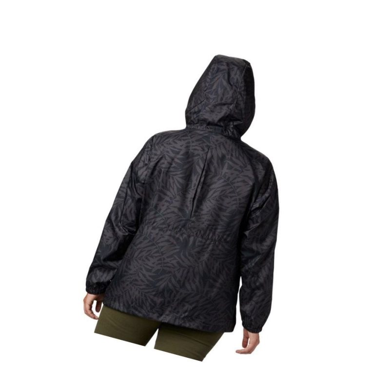 Columbia Flash Forward Printed Windbreaker Plus Size Mont Kadın Siyah | 96027-FKAU
