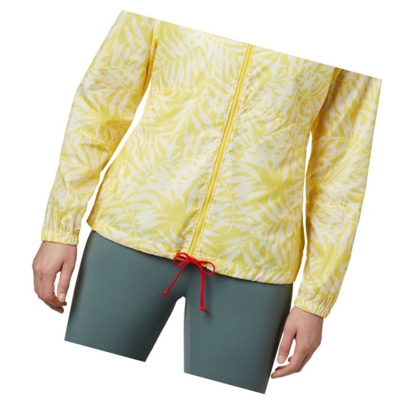 Columbia Flash Forward Printed Windbreaker Mont Kadın Sarı | 51078-YWAJ