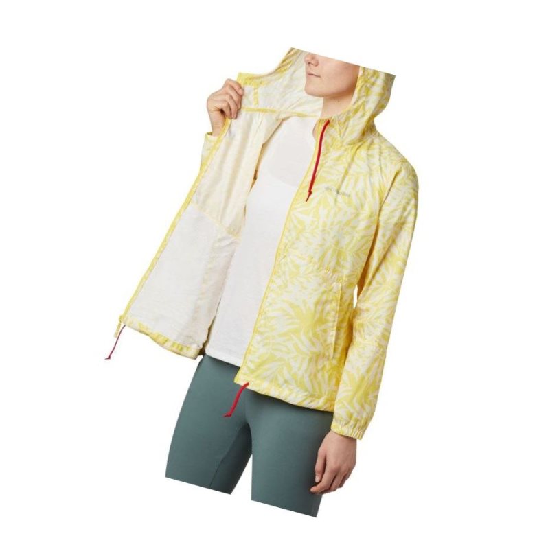 Columbia Flash Forward Printed Windbreaker Mont Kadın Sarı | 51078-YWAJ