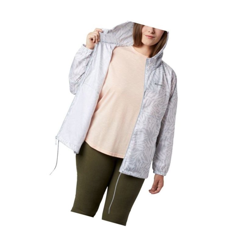 Columbia Flash Forward Printed Windbreaker Plus Size Mont Kadın Gri | 43160-ZBDC