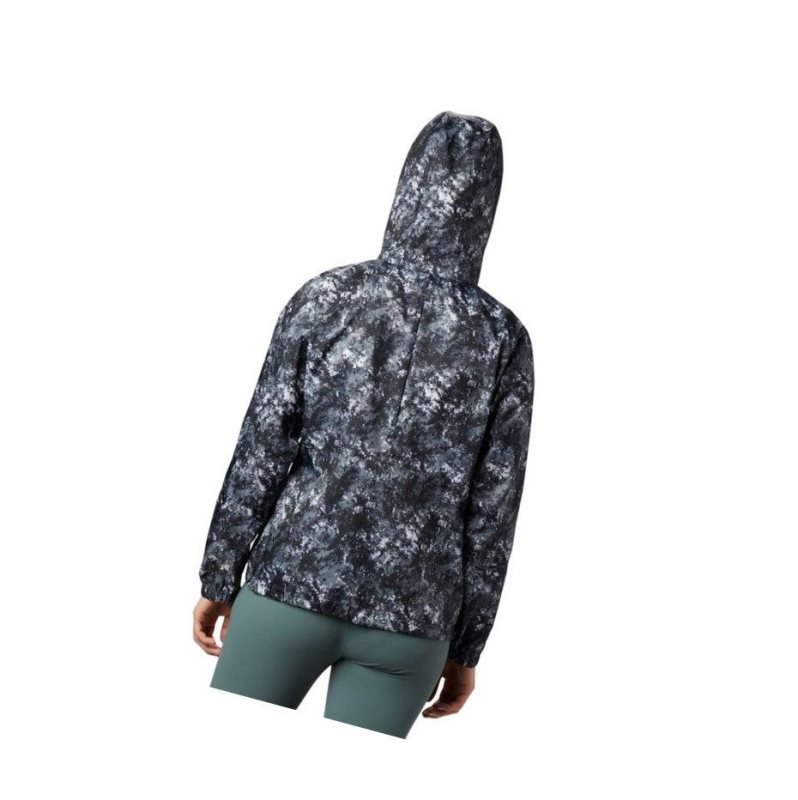 Columbia Flash Forward Printed Windbreaker Mont Kadın Siyah | 42981-WEPY
