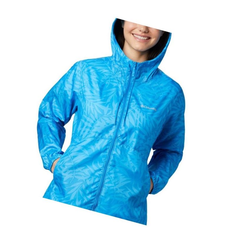 Columbia Flash Forward Printed Windbreaker Mont Kadın Mavi | 28130-VLBX