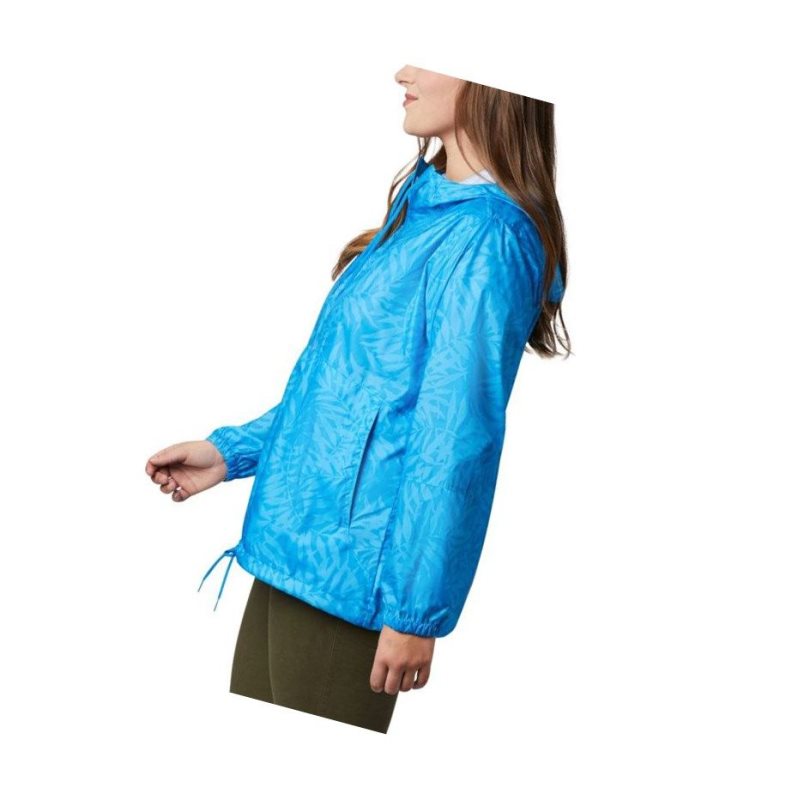 Columbia Flash Forward Printed Windbreaker Plus Size Mont Kadın Mavi | 08162-TWDK