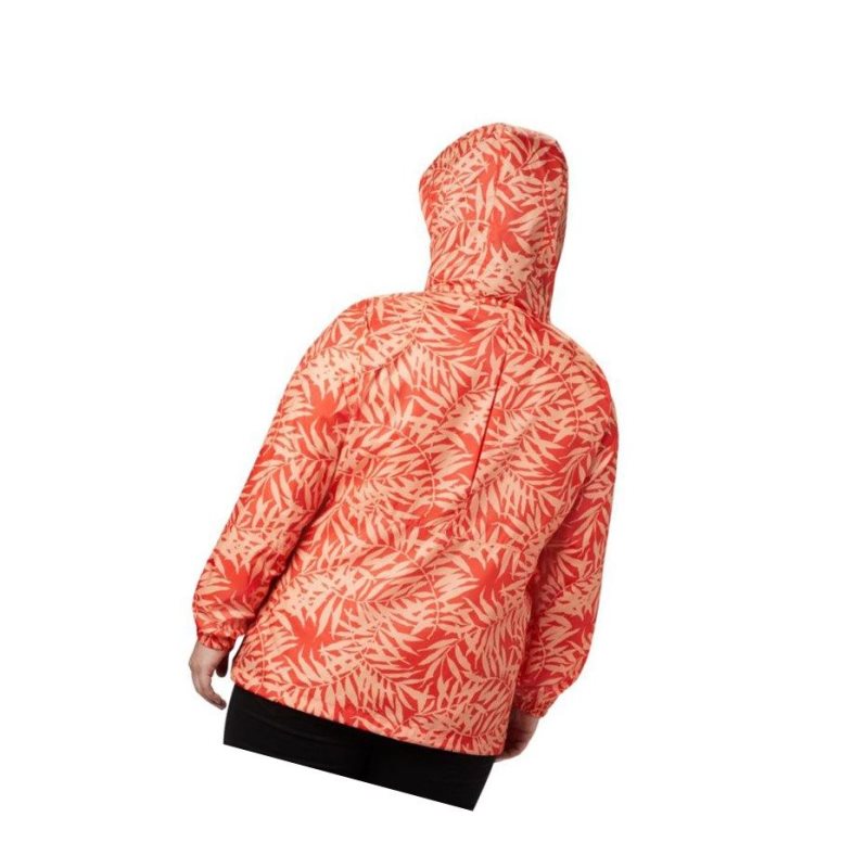 Columbia Flash Forward Printed Windbreaker Plus Size Mont Kadın Turuncu | 05397-UBHT