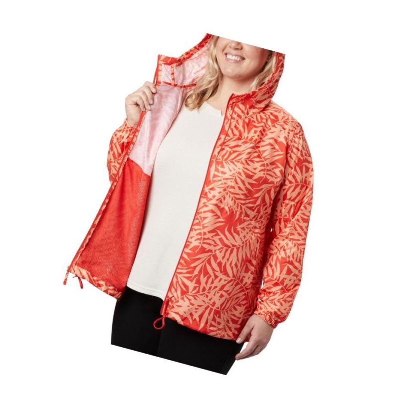 Columbia Flash Forward Printed Windbreaker Plus Size Mont Kadın Turuncu | 05397-UBHT