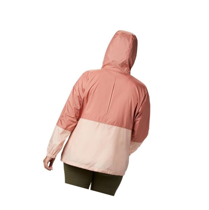 Columbia Flash Forward Windbreaker Plus Size Mont Kadın Pembe | 52168-LZBQ