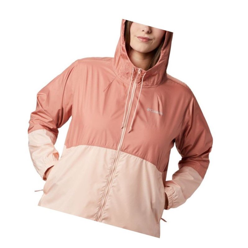 Columbia Flash Forward Windbreaker Plus Size Mont Kadın Pembe | 52168-LZBQ