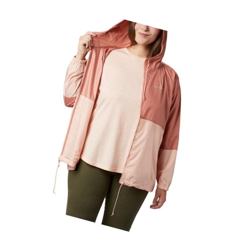 Columbia Flash Forward Windbreaker Plus Size Mont Kadın Pembe | 52168-LZBQ