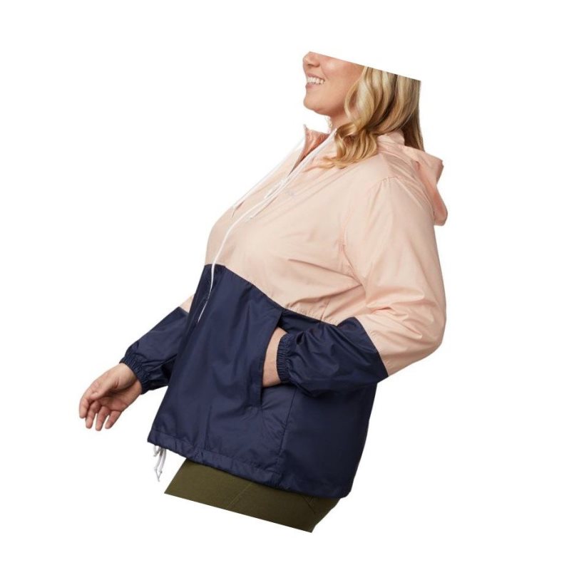 Columbia Flash Forward Windbreaker Plus Size Mont Kadın Lacivert | 31049-PDMB