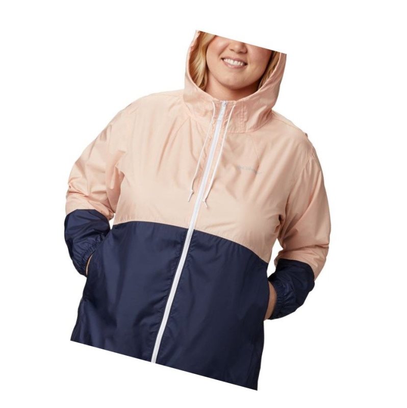 Columbia Flash Forward Windbreaker Plus Size Mont Kadın Lacivert | 31049-PDMB