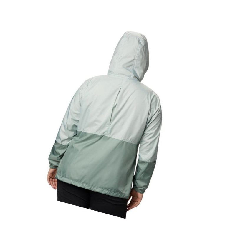 Columbia Flash Forward Windbreaker Plus Size Mont Kadın Yeşil | 13427-GTUD