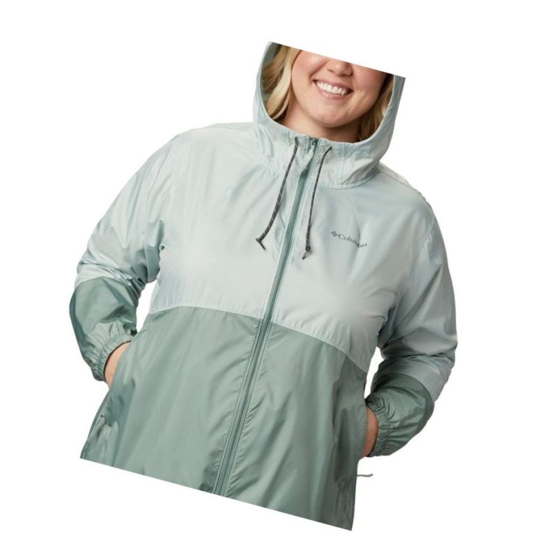 Columbia Flash Forward Windbreaker Plus Size Mont Kadın Yeşil | 13427-GTUD