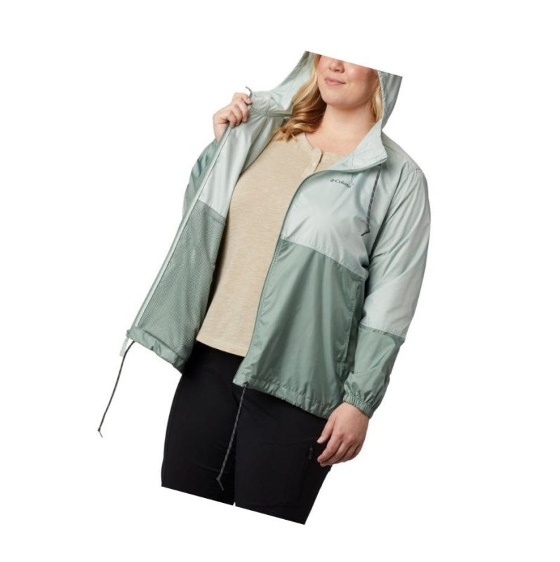 Columbia Flash Forward Windbreaker Plus Size Mont Kadın Yeşil | 13427-GTUD