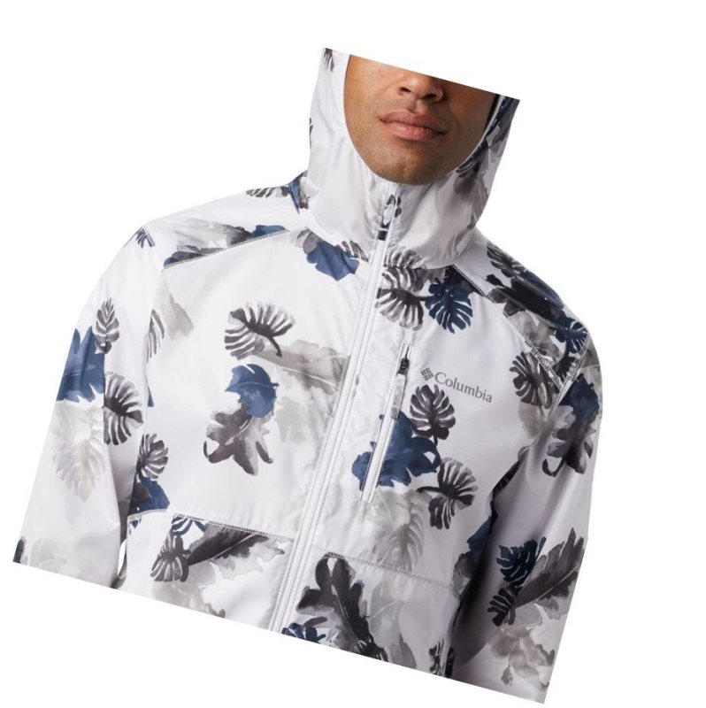 Columbia Flash Forward Windbreaker Print Mont Erkek Beyaz | 81620-RCNU