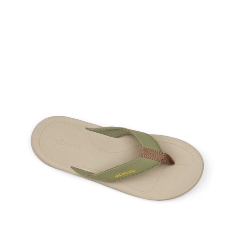 Columbia Flip Flop Terlik Erkek Yeşil Altın Sarı | 76294-IQTO