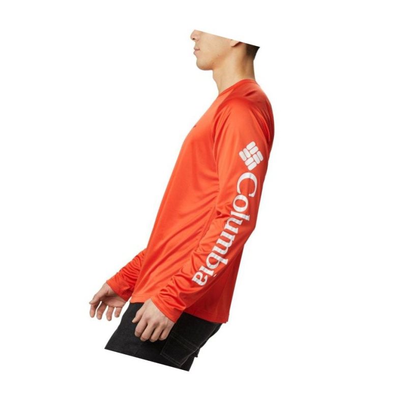 Columbia Fork Stream Long Sleeve Sweatshirt Erkek Beyaz | 30126-BXKN