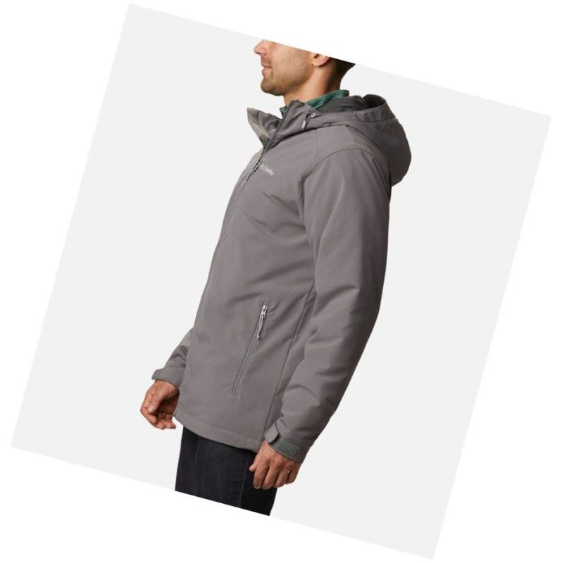 Columbia Gate Racer Softshell Mont Erkek Gri | 70192-BOKT