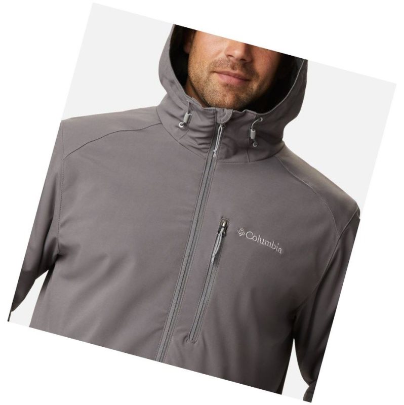 Columbia Gate Racer Softshell Mont Erkek Gri | 70192-BOKT
