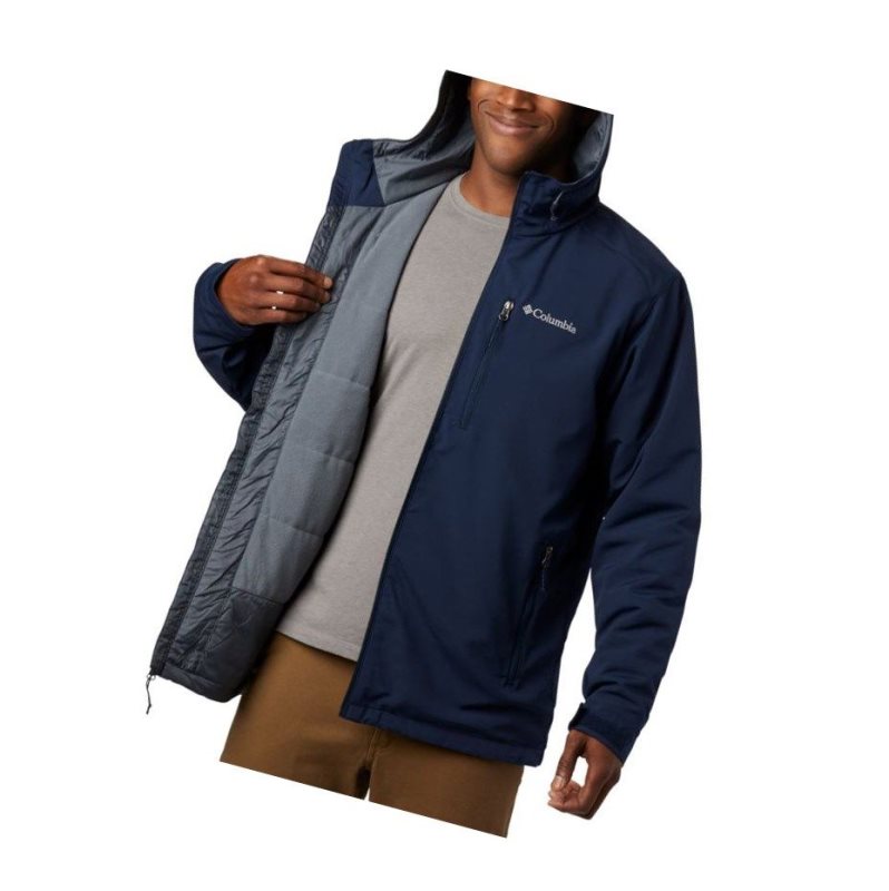 Columbia Gate Racer Softshell Mont Erkek Lacivert | 42375-DPTO