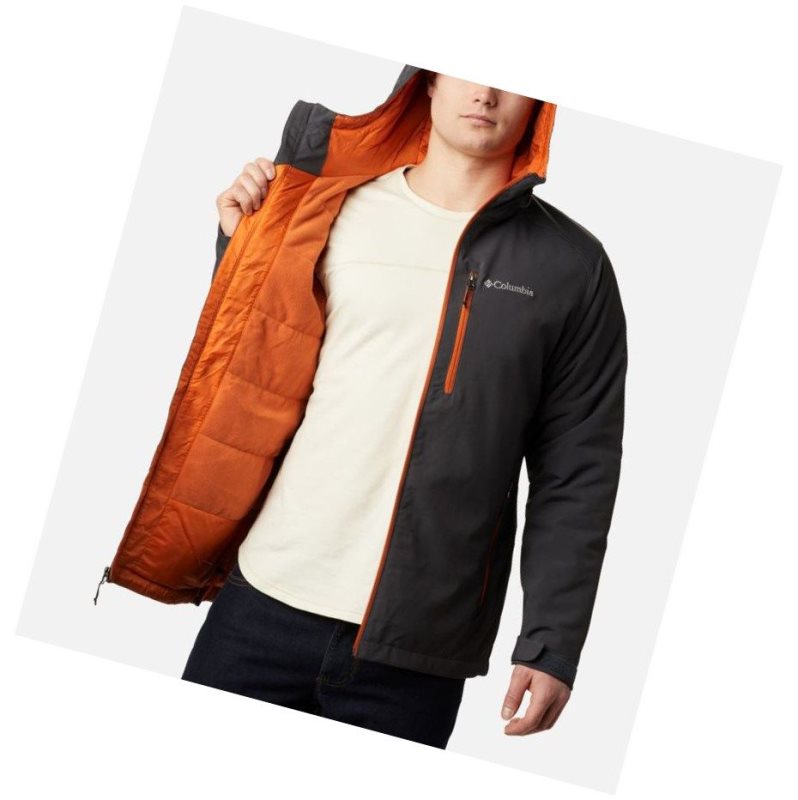 Columbia Gate Racer Softshell Mont Erkek Koyu Gri | 09572-VSUC