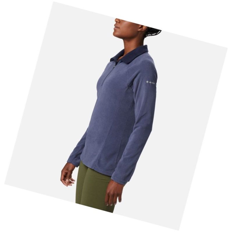 Columbia Glacial IV Half Zip Fleece Sweatshirt Kadın Lacivert | 71046-TRIF