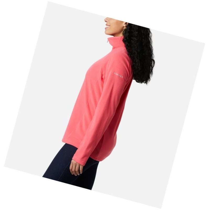 Columbia Glacial IV Half Zip Fleece Sweatshirt Kadın Açık Pembe | 70823-LPXB
