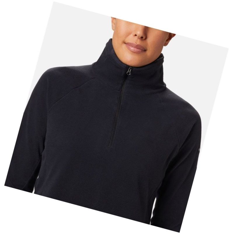 Columbia Glacial IV Half Zip Fleece Sweatshirt Kadın Siyah | 94620-VINP